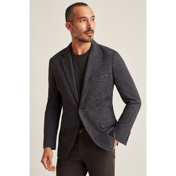 BONOBOS Jetsetter Italian Fortex Knit Blazer Jacket Charcoal Slim 36S $375 - Picture 1 of 13
